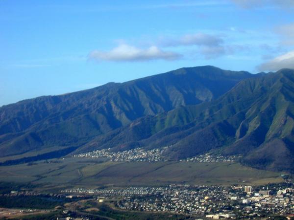 West maui from the flying helicopter