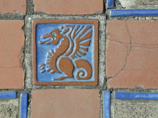 Hearst castle dragon tile