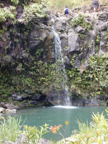 The lower pool and waterfall