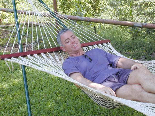 Kirk in the hammock at waimea