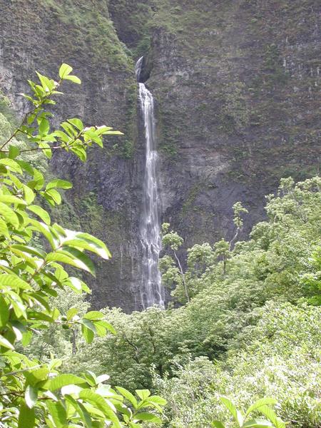 Hanakapiai falls from afar