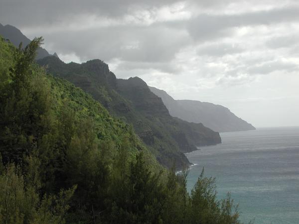 The pali in the evening sun
