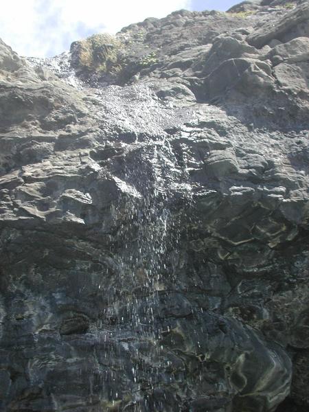 Water dropping into the boat