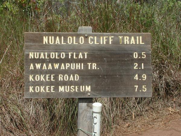 36 the first sign on the trail