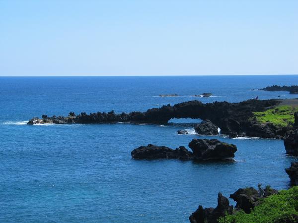 Black sand beach overlook