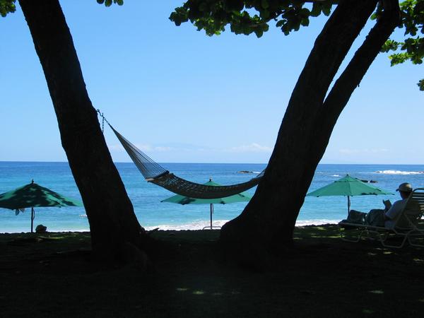 Some people love hammocks in the shade
