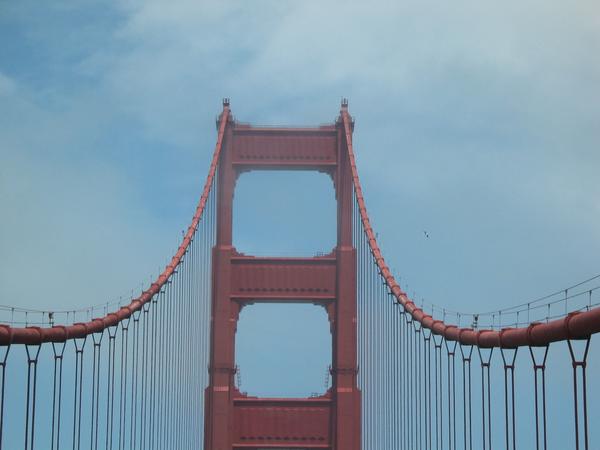 Closing in on the top of the north tower