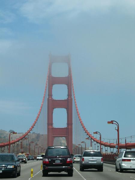 The bridge gets lost in the fog
