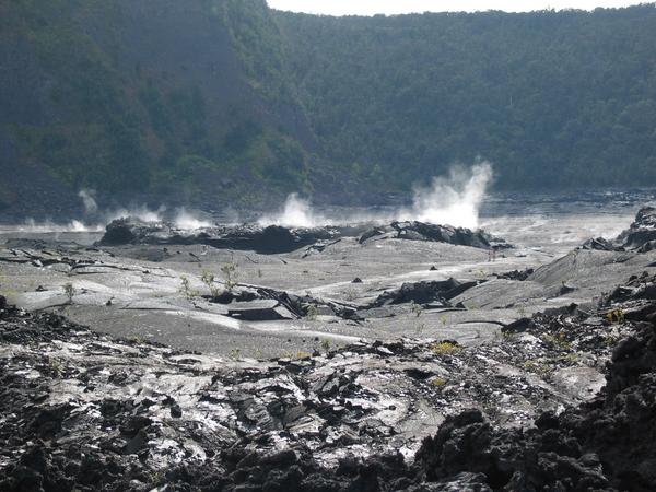 Steam, fumaroles
