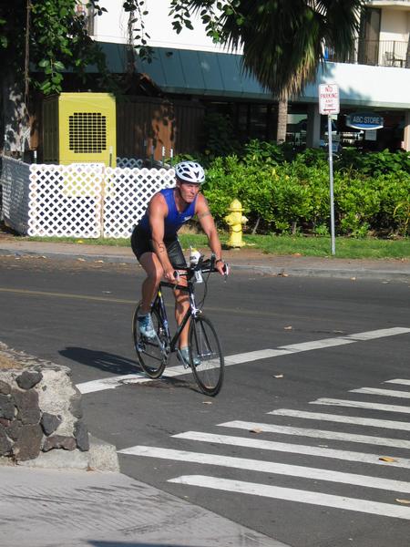 Sunday triathlon 17 sad he turns to the street