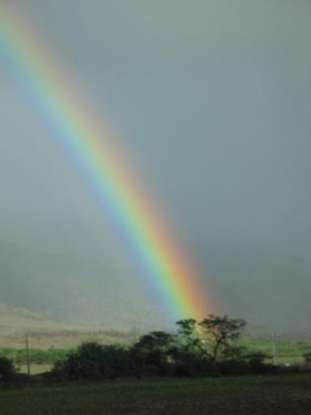 Driving to kahului, the rainbow
