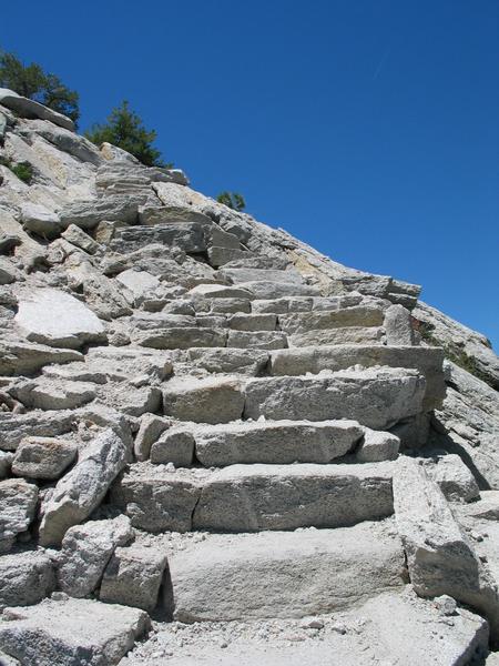 Granite steps to the top