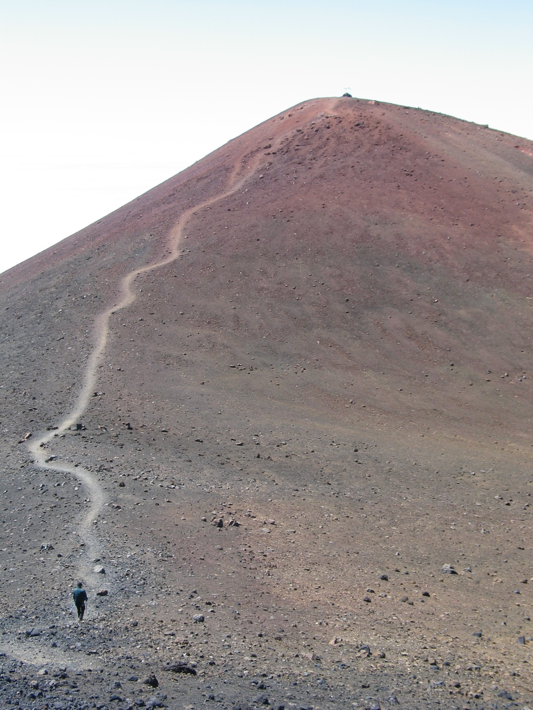 Person walking to the real summit