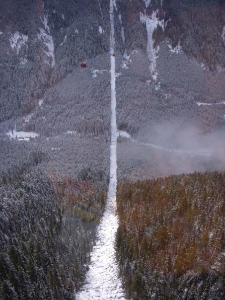 The white line is where they cut the forest to lay 20121216 1364823040
