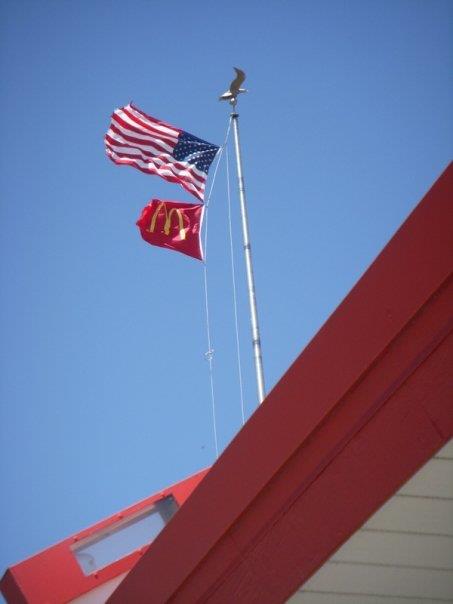 American and mcdonald s flag flying one on top of 20121216 1541996542