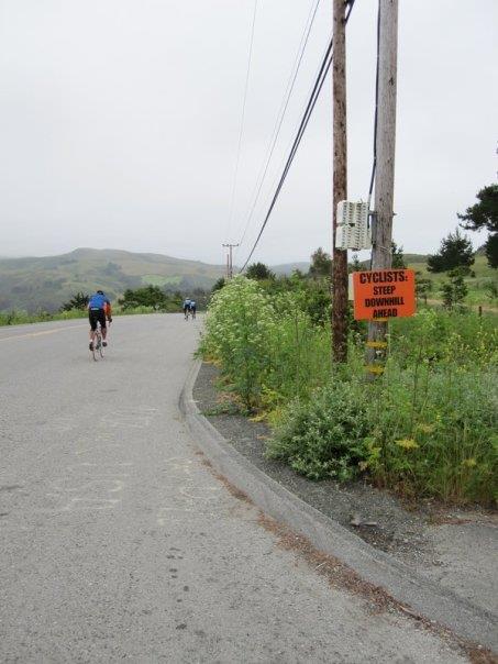 My favorite sign of the day cyclists steep downhi 20121216 1516837131