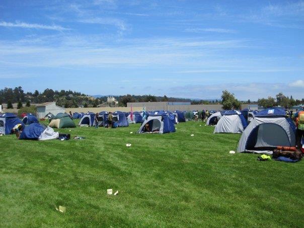 Tent city when we were done with showering and set 20121216 1682402080