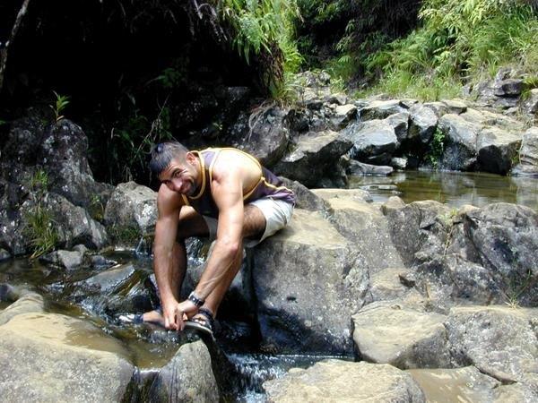 Cleaning up my tevas in maui 20121216 1201399036