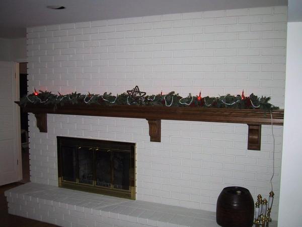 The ornament on the fireplace