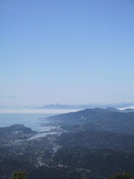 Marin headlands and the city