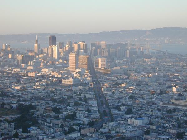 Downtown from twin peaks