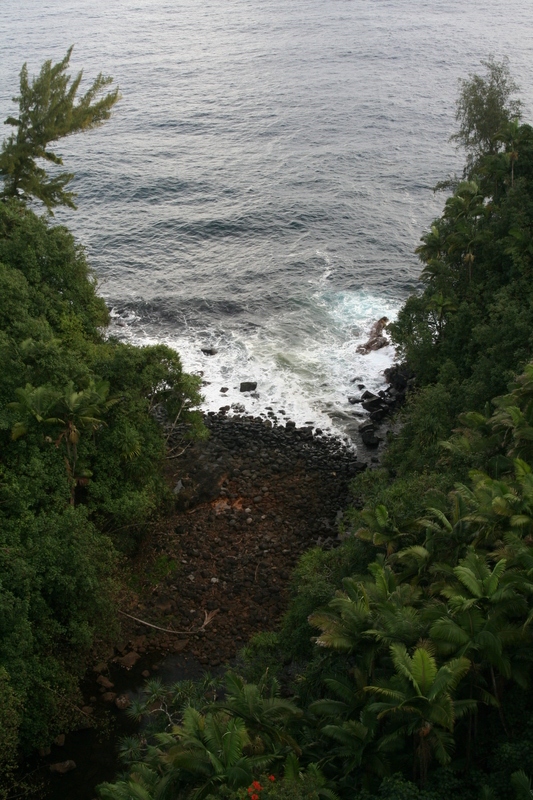 Stream getting into the ocean