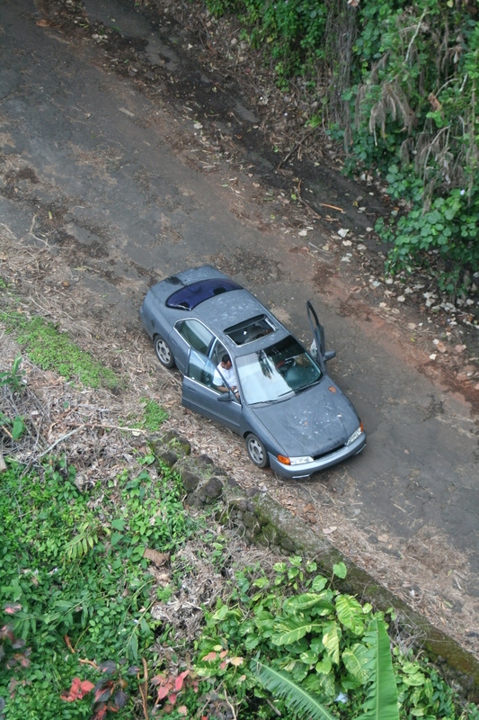 Dopers in their car, enjoying the solitude