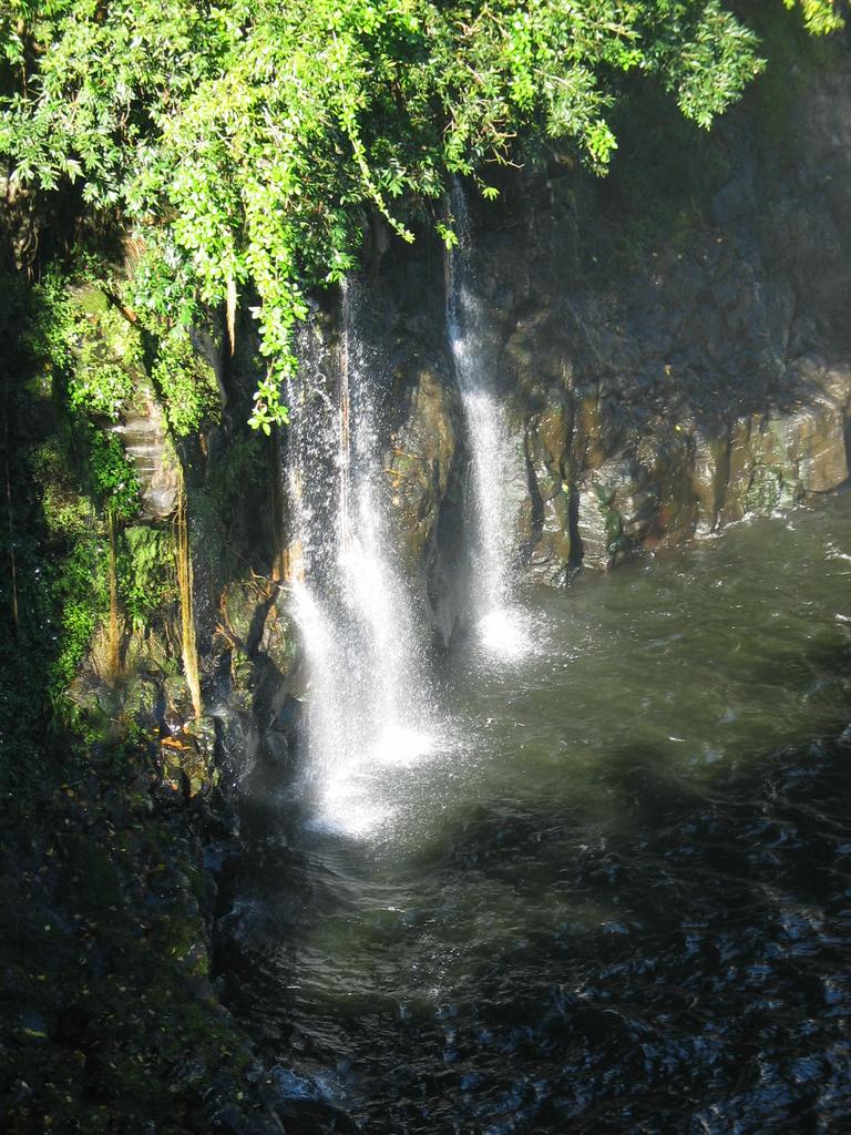 Water trickles from the side