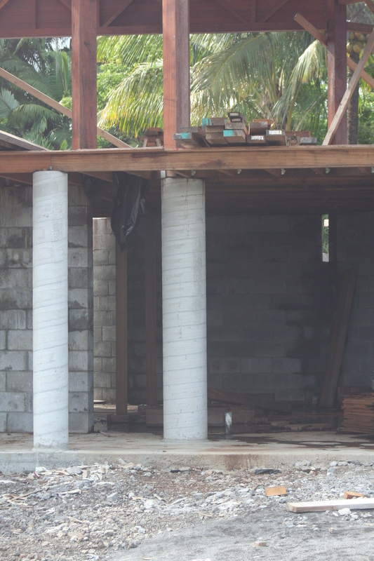 Concrete pillars