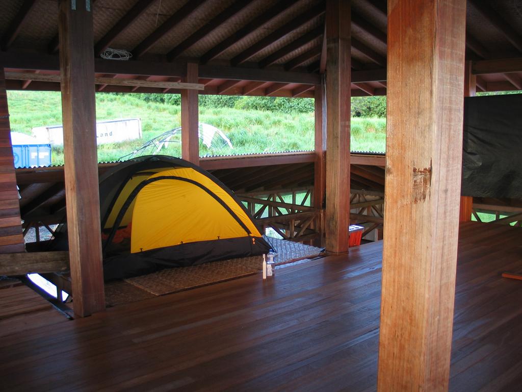 Tent on the upper floor