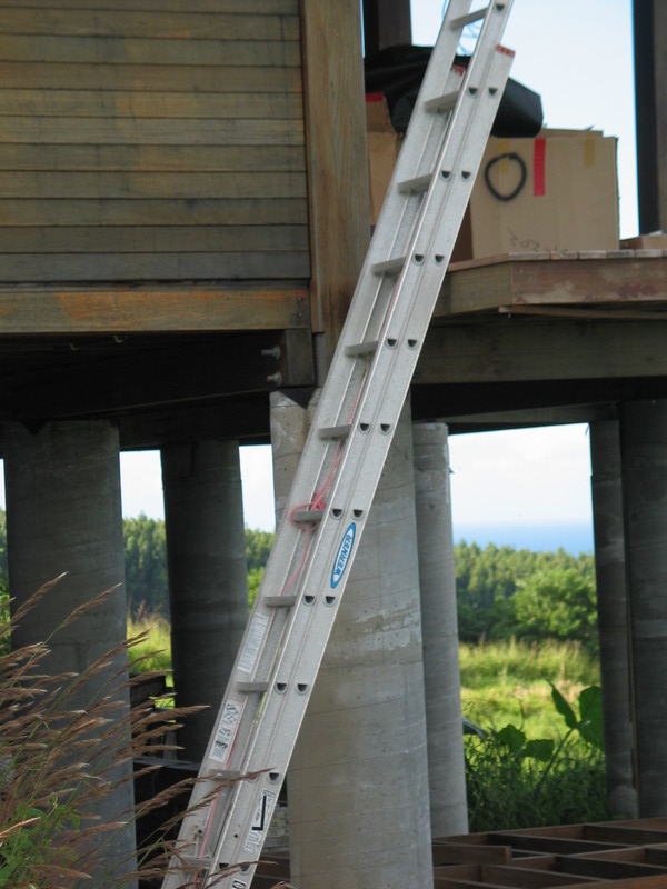 Ladder to the downstairs area
