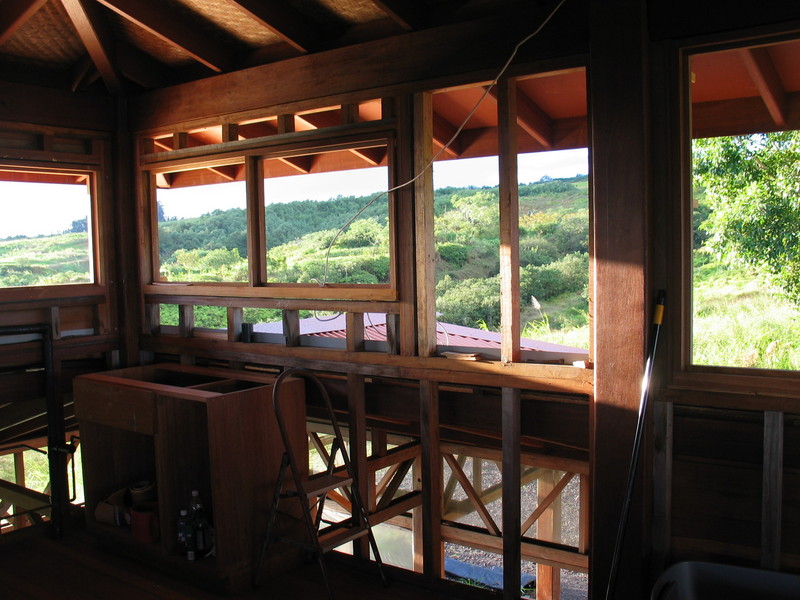 Upstairs, looking through the bathroom wall