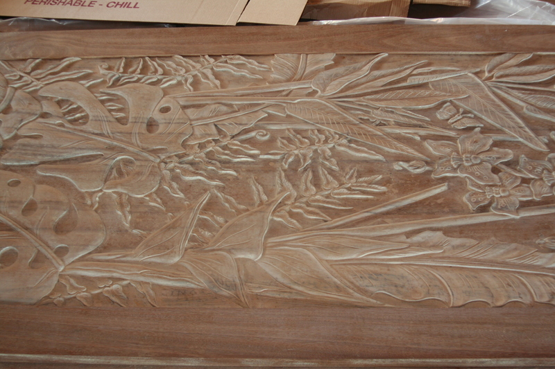 The carved door detail