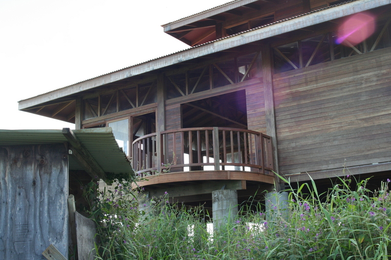 The house from the catchment tank