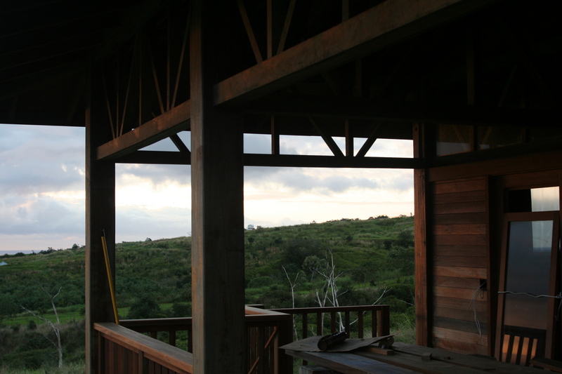 Looking towards hilo, notice the new stairs