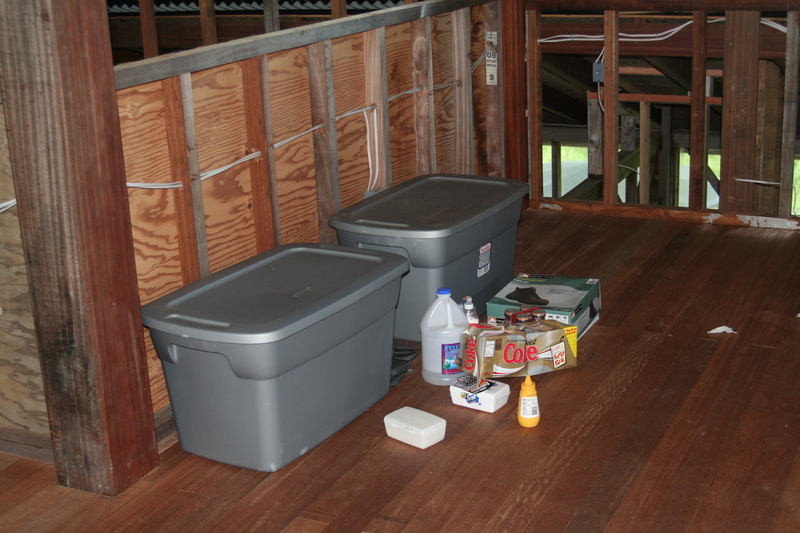 Watertight boxes upstairs