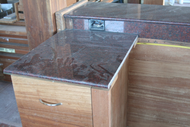 Dust on the island counters