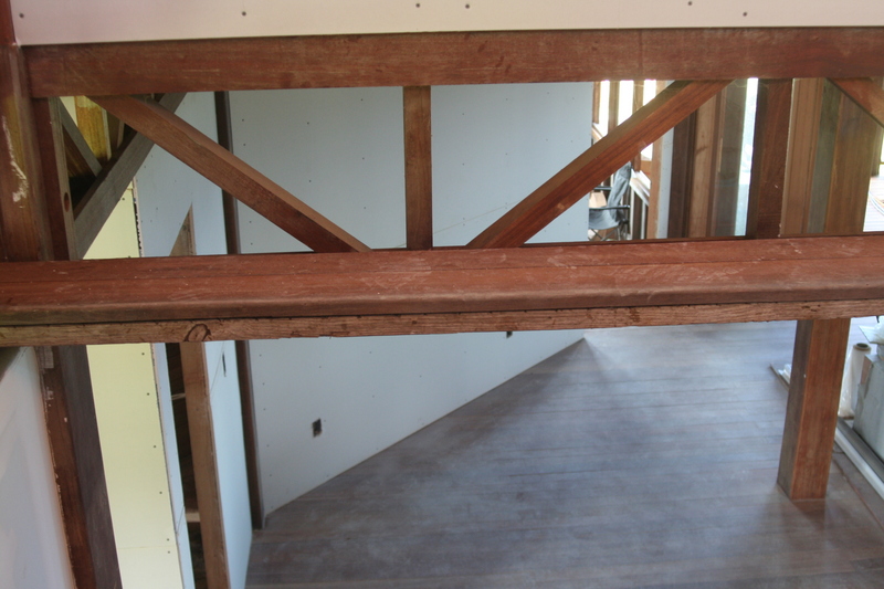 Ledge, rafters, dirty floor
