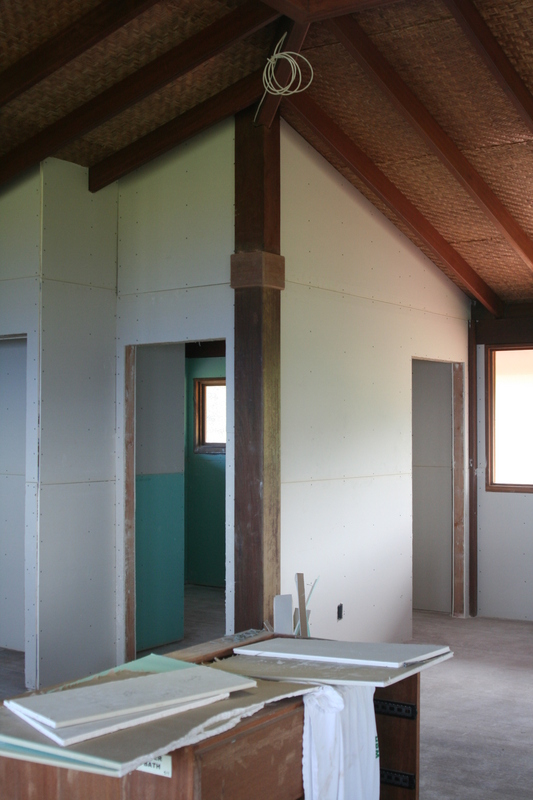 Upstairs dry walled