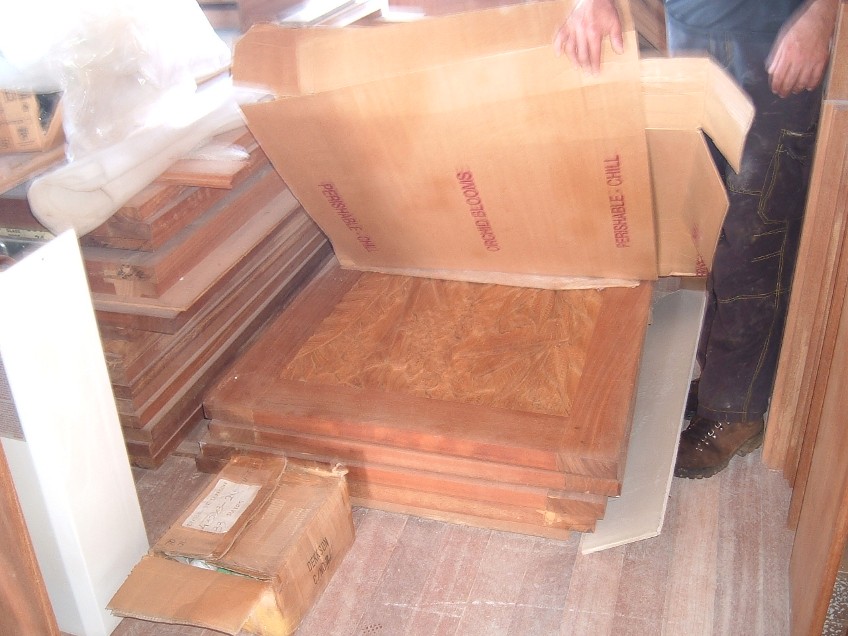 Carved doors