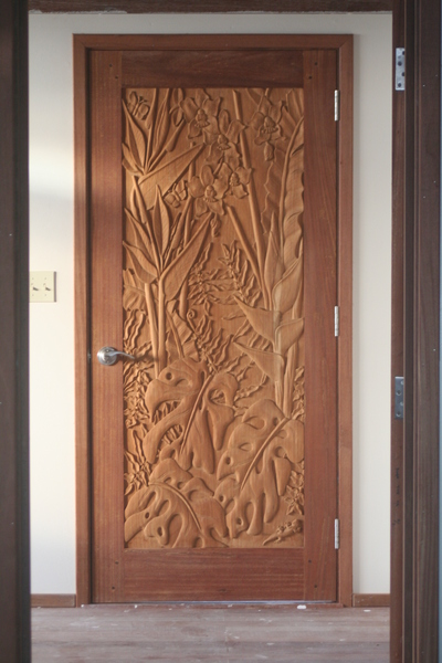 Carved door