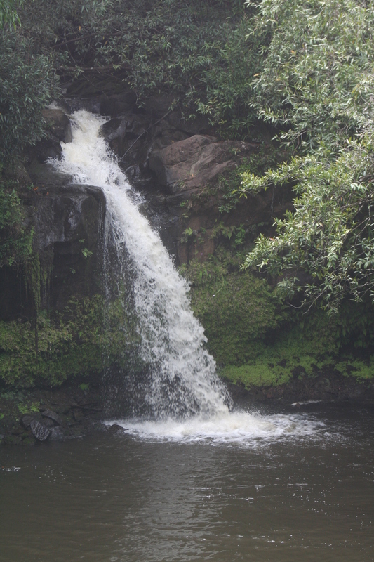 S waterfall close