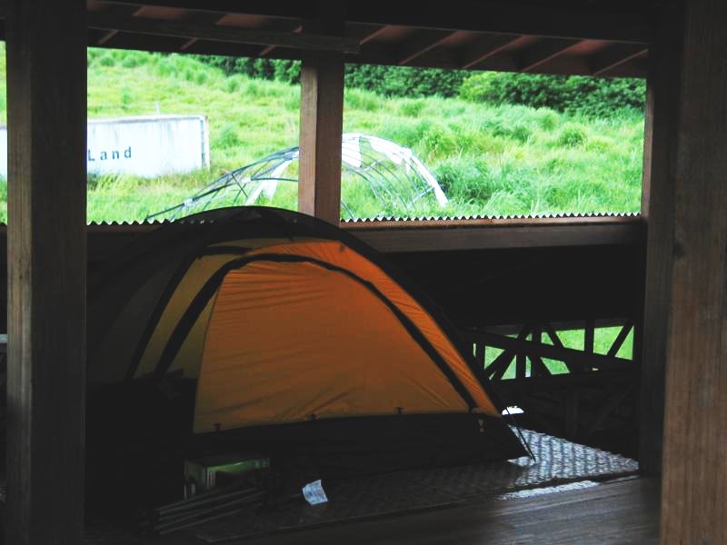 The tent in the house