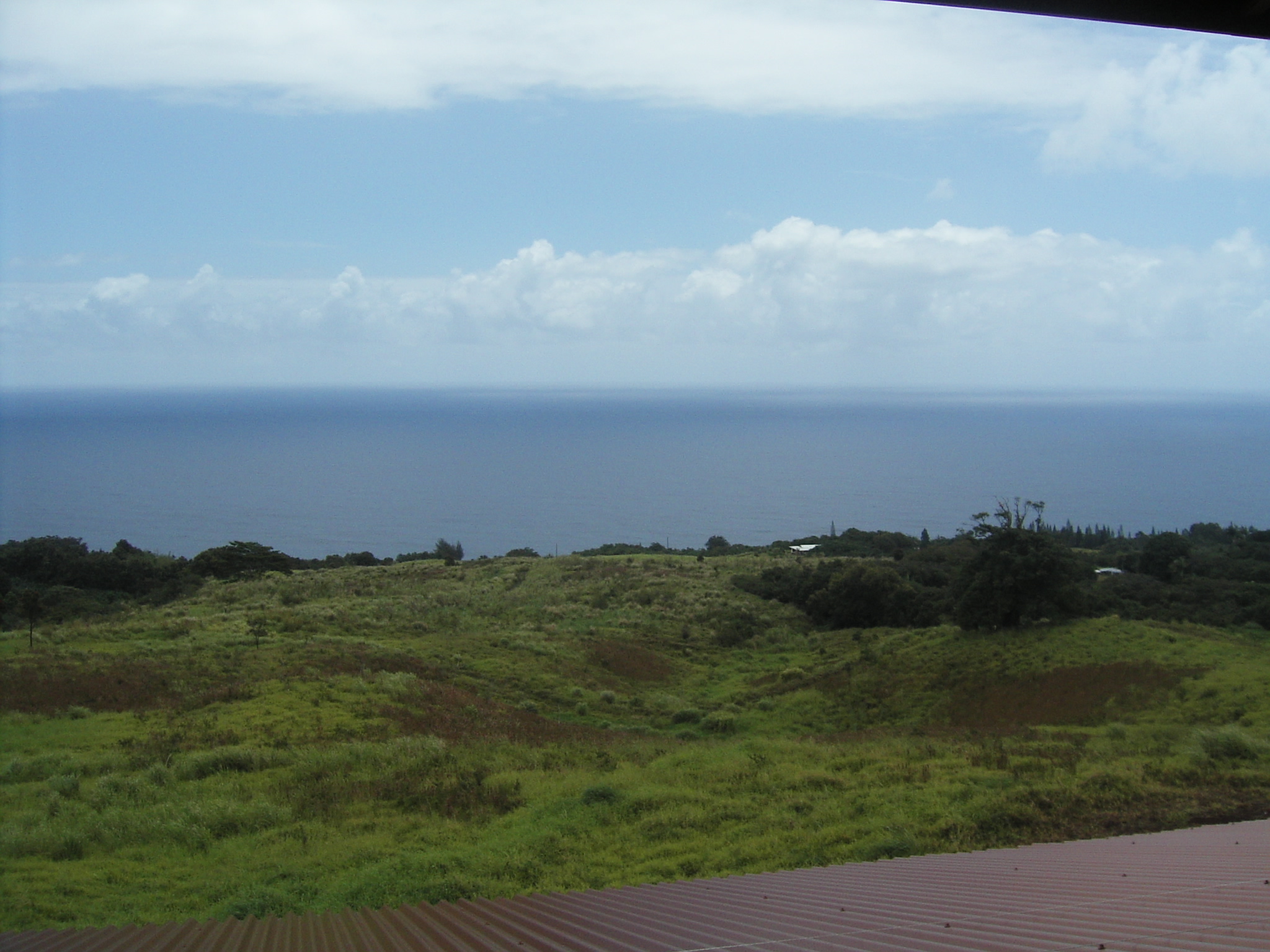 The view of the ocean from the upper story