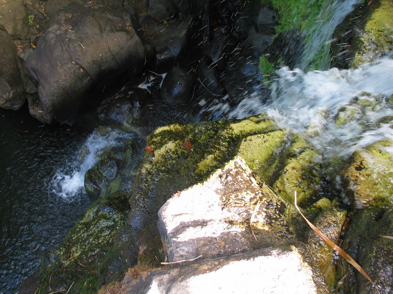 Water rushing down