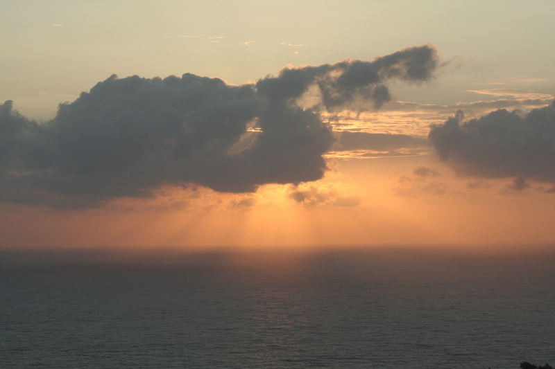 Peeping sun