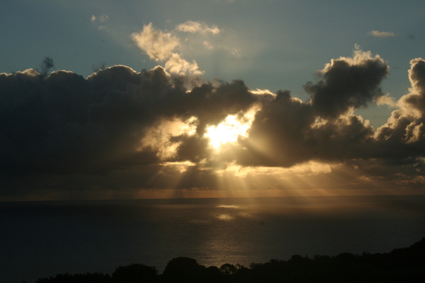 Sun exploding through the clouds