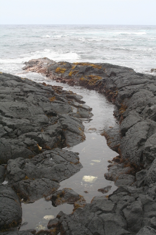 Navigation channel in the lava