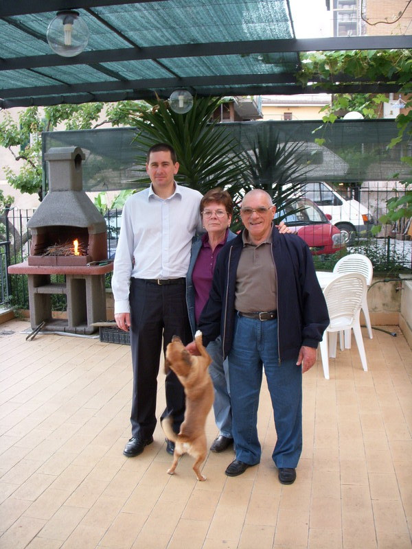 Peter and the in laws with pallino the dog